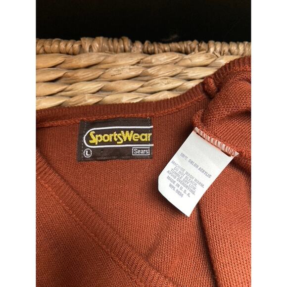 Vintage Sweater Vest Rust - Picture 5 of 6